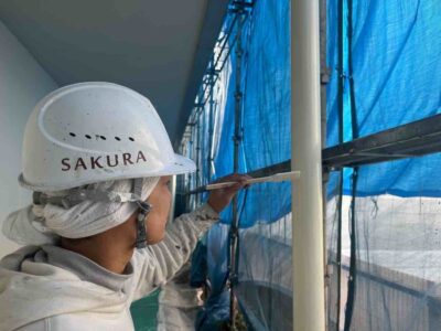 京都府　伏見区　マンションの付帯物塗装の様子🎨